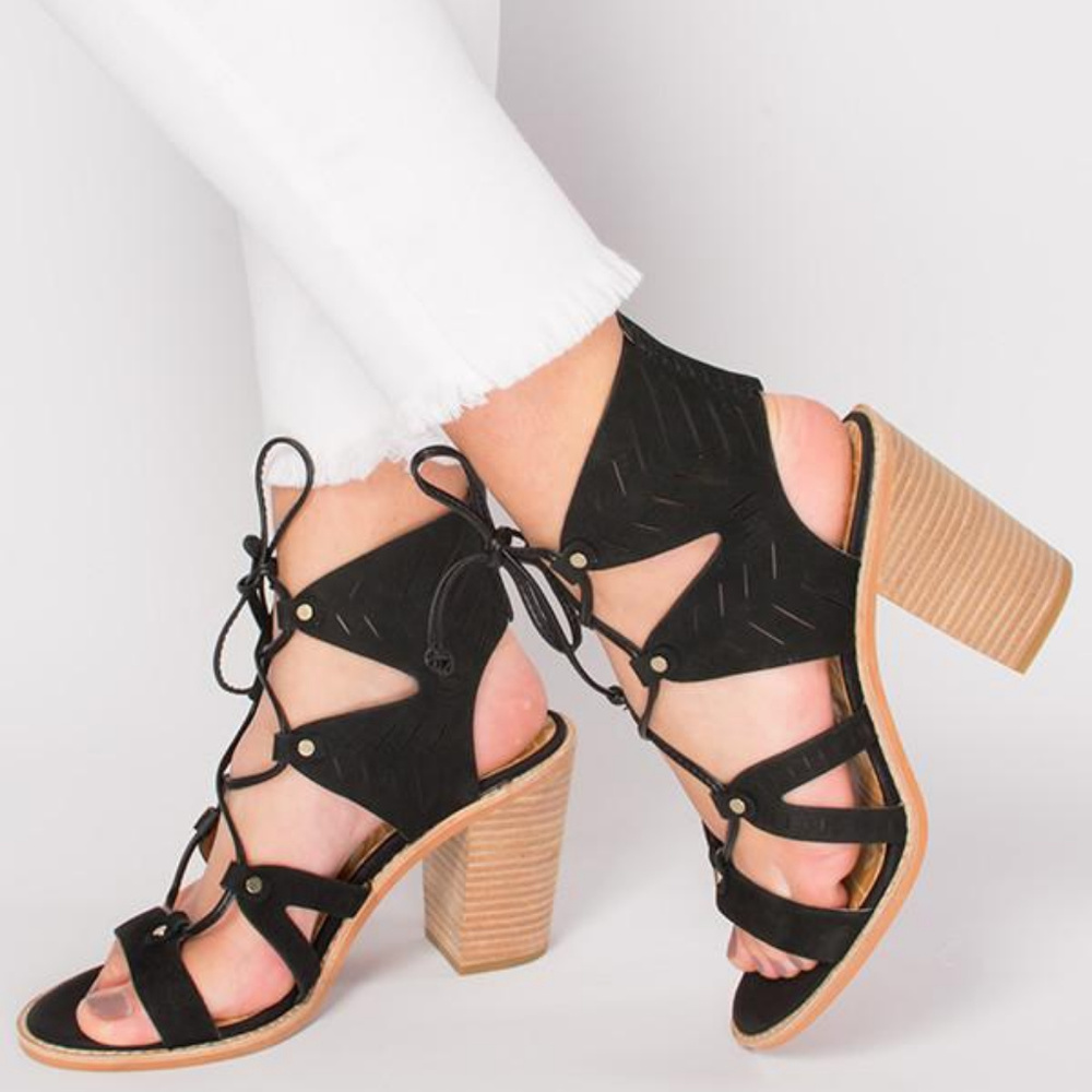 Black Nubuck Luci Sandal
